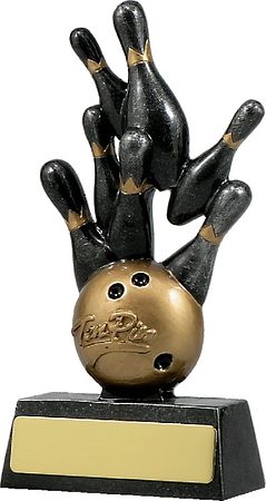 A1248B resin ten pin bowling trophy $28.00
