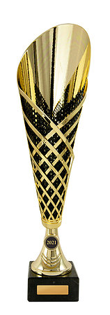 C21-6225 Gold and black metal cup on marble base $59.00