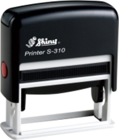 Shiny 310 self inking stamp with 54 x 13mm die plate  $33.00