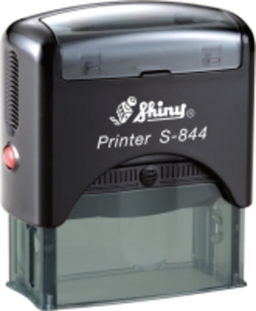 Shiny 844 self inking stamp with 58 x 22mm die plate ($40.00)