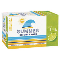 XXXX SUMMER BRIGHT LIME CARTON 24 STBS - Image 1