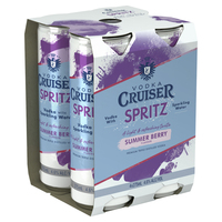 VODKA CRUISER SPRITZ SUMMER BERRY 4 PACKS x 275ML CANS - Image 1