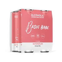 BASIC BABE WATERMELON SELTZER 4 PACK x 250ML CANS - Image 1