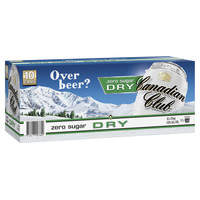 CANADIAN CLUB ZERO SUGAR and DRY CAN 10 PACKS 375ML CANS - Image 1