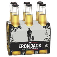 IRON JACK 3.5%  LAGER 6 PACK 330ML STUBBIES - Image 1