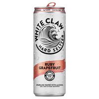 WHITE CLAW SELTZER RUBY GRAPEFRUIT 4 PACK x 330ML CANS WHITE CLAW SELTZER RUBY GRAPEFRUIT 4 PACK x 330ML CANS - Image 1