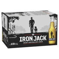 IRON JACK 3.5%  LAGER 24 x STUBBIES CARTON - Image 1