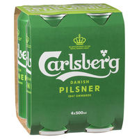 CARLSBERG 4 PACK x 500ml CANS CARTON - Image 1