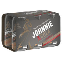JOHNNIE WALKER RED and COLA 6 x 375ML CANS  - Image 1
