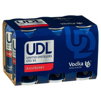UDL RASPBERRY 6 x 375ML CANS - Image 1