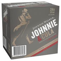 JOHNNIE WALKER RED and COLA  24 X 375ML CANS - Image 1