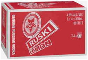 RUSKI LEMON 24 x 275ML STUBBIES  - Image 1