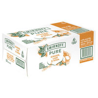 SMIRNOFF PURE GINGER LIME and SODA 24 x 330ML STUBBIES - Image 1