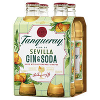 TANQUERAY SEVILLA GIN and SODA 5.3% 4 x 275ML STUBBIES - Image 1