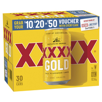 XXXX GOLD CANS BLOCK 30 CANS - Image 1