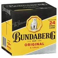 BUNDABERG and COLA 24 X 375ML CUBE - Image 1