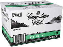CANADIAN CLUB and DRY 24 x 330ML STUBBIES - Image 1