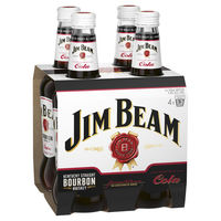 JIM BEAM and COLA 4 x 330ML STUBBIES - Image 1