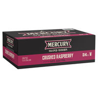 MERCURY HARD CRUSHED RASPBERRY 8.2% 24 X 375ML CANS - Image 1