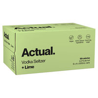 ACTUAL VODKA SELTZER LIME 24 x 300ML CANS - Image 1