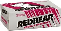 RED BEAR RASPBERRY 24 x 375ML CANS - Image 1