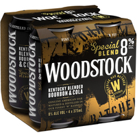 WOODSTOCK and COLA 8% 4 x 375ML CANS - Image 1
