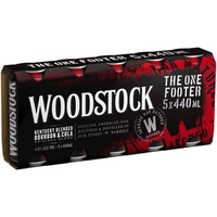 WOODSTOCK and COLA 4.8% 1 FOOTER 5 x 440ML CANS - Image 1