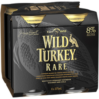 WILD TURKEY RARE and COLA 8% 4 x 375ML CANS - Image 1