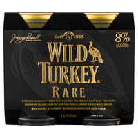 WILD TURKEY RARE AND COLA 8% 24 x 375ML CANS - Image 1