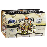 BROOKVALE UNION GINGER BEER 6 PACK 330ML CANS - Image 1