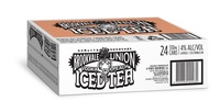 BROOKVALE UNION VODKA and PEACH ICED TEA 24 x 330ML CANS CARTON - Image 1