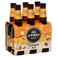 4 PINES INDIAN SUMMER ALE 6 PACK x 330ML STUBBIES  - Image 1