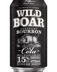 WILD BOAR BOURBON and COLA 15% 375ML SINGLE CAN - Image 1
