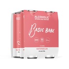 more on BASIC BABE WATERMELON SELTZER 4 PACK x 250ML CANS