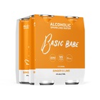 more on BASIC BABE GINGER LIME SELTZER 4 PACK x 250ML CANS