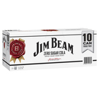 more on JIM BEAM and ZERO SUGAR COLA 5% 10 PACKS 375ML CANS