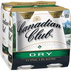 more on CANADIAN CLUB and DRY 4 X 375ML CANS