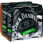more on JACK DANIEL'S and DRY 4 x 375ML CANS
