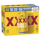 more on XXXX GOLD CANS BLOCK 30 CANS
