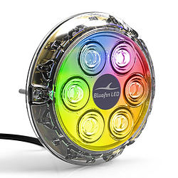 Bluefin LED Piranha P6 Colour-Change Underwater Boat Light Aluminium Base