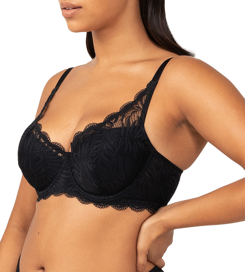 Essential Lace Wire Padded Balconette - Black - Image 3