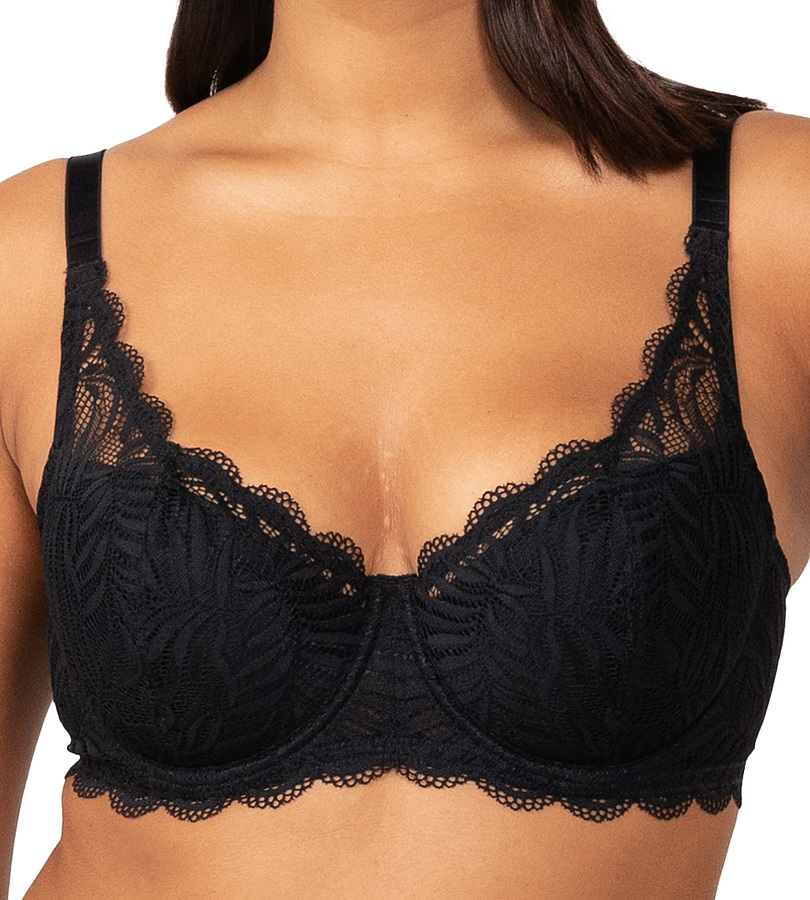 Essential Lace Wire Padded Balconette - Black - Image 1