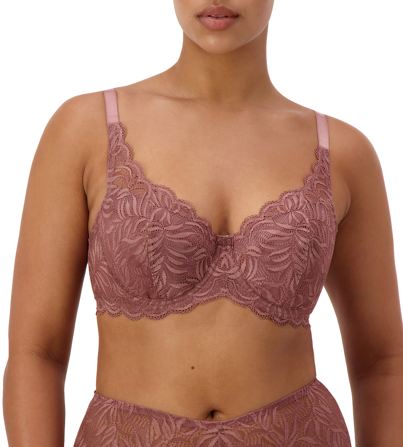 Essential Lace Wire Padded Balconette - Cacao - Image 1