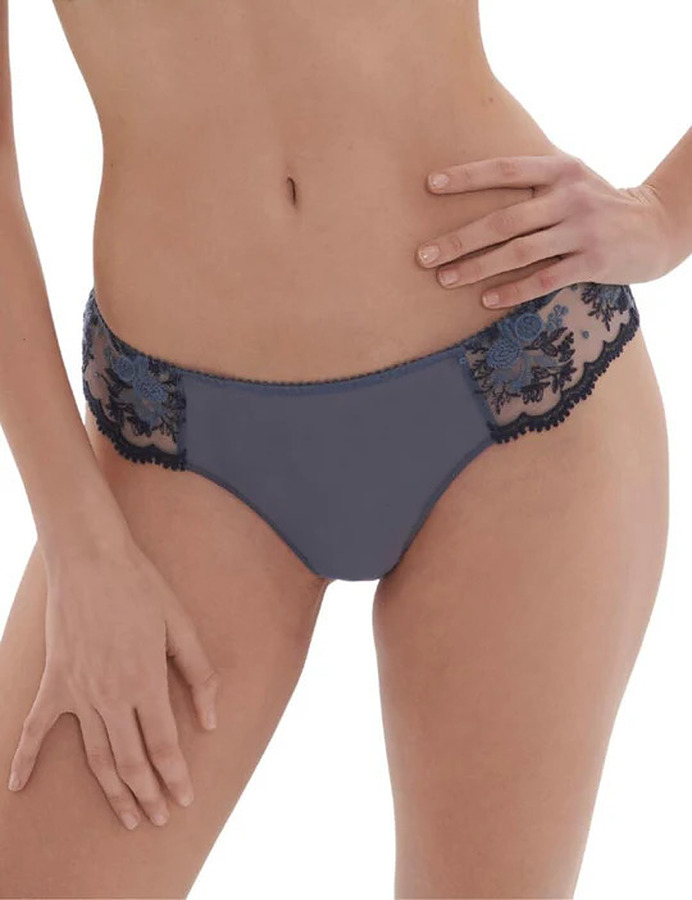 Intrigue Tanga - Cinder Blue - Image 1