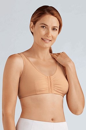 Frances Wirefree Front Closure Bra - Sand