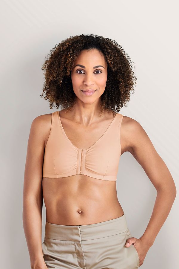Frances Wirefree Front Closure Bra - Sand - Image 3