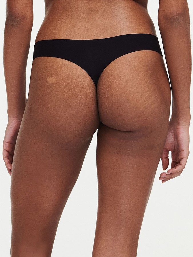 One Size Soft Stretch Thong - Black - Image 2