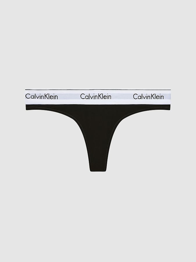 Modern Cotton Thong - Black - Image 4