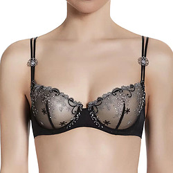 Delice Half Cup Bra + Gem Black