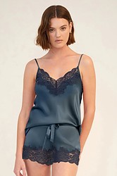 Silk Lace Camisole and Short Set + Orion Blue